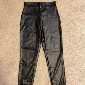 Faux leather leggings